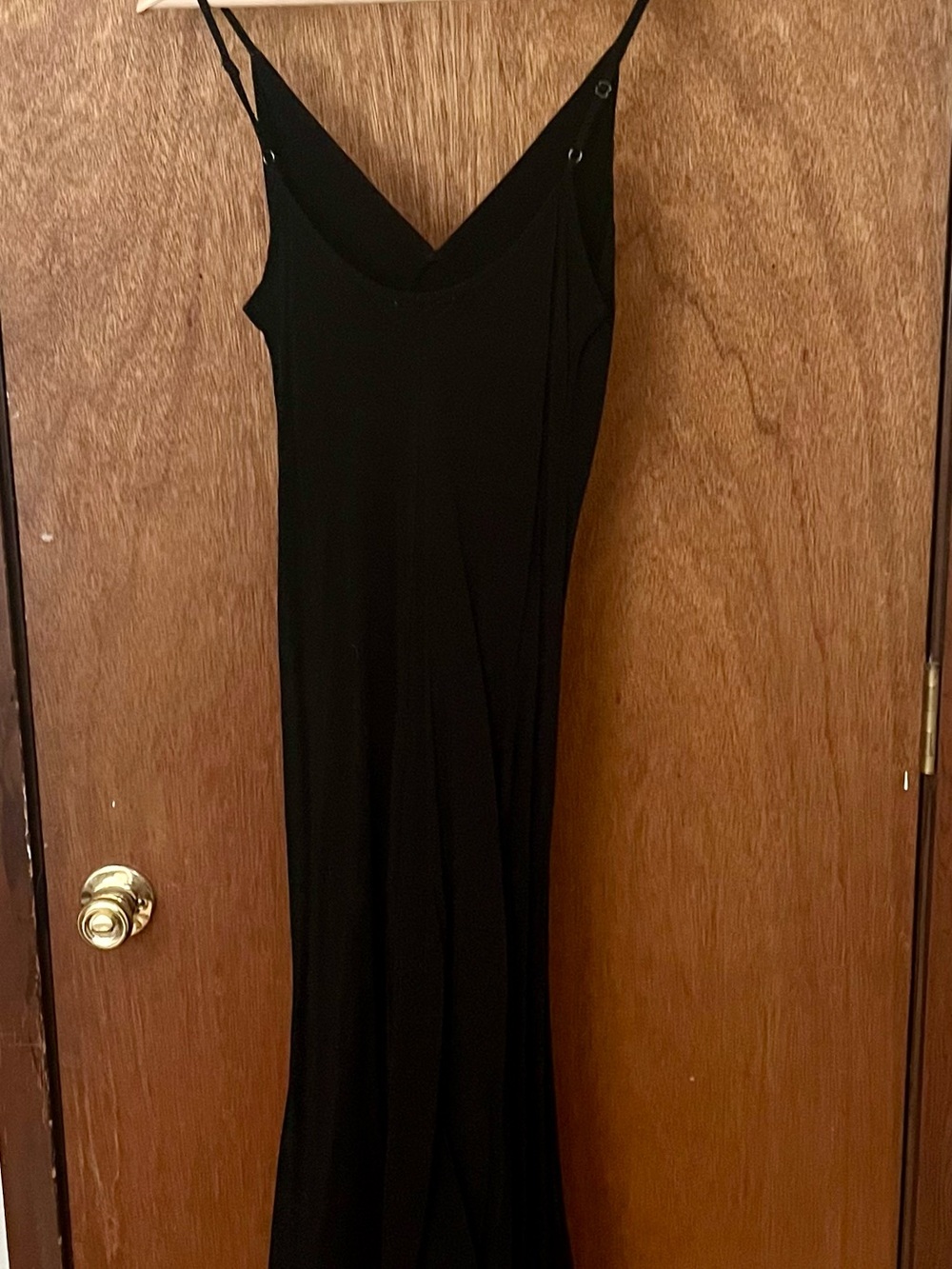 LACAUSA Black Freya Slip Dress